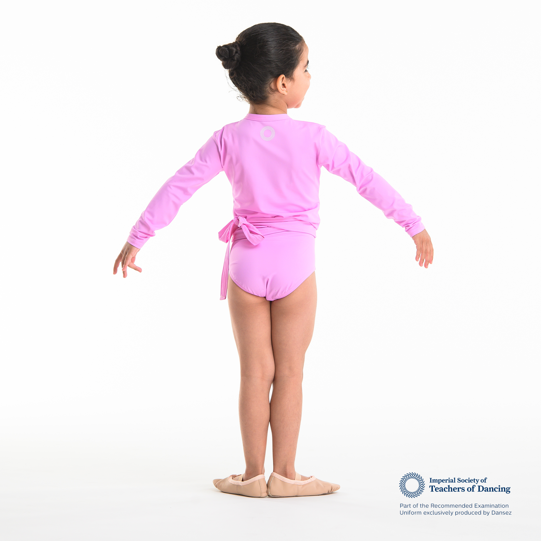 ISTD Side Tie Cardigan - Light Pink (Young Dancer)