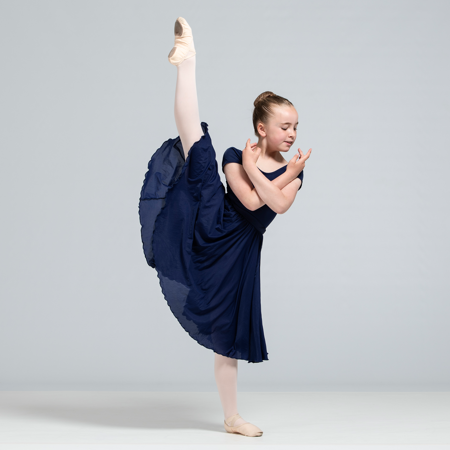 MIBE Full Circular Dance Skirt - Vocational uniform - Navy