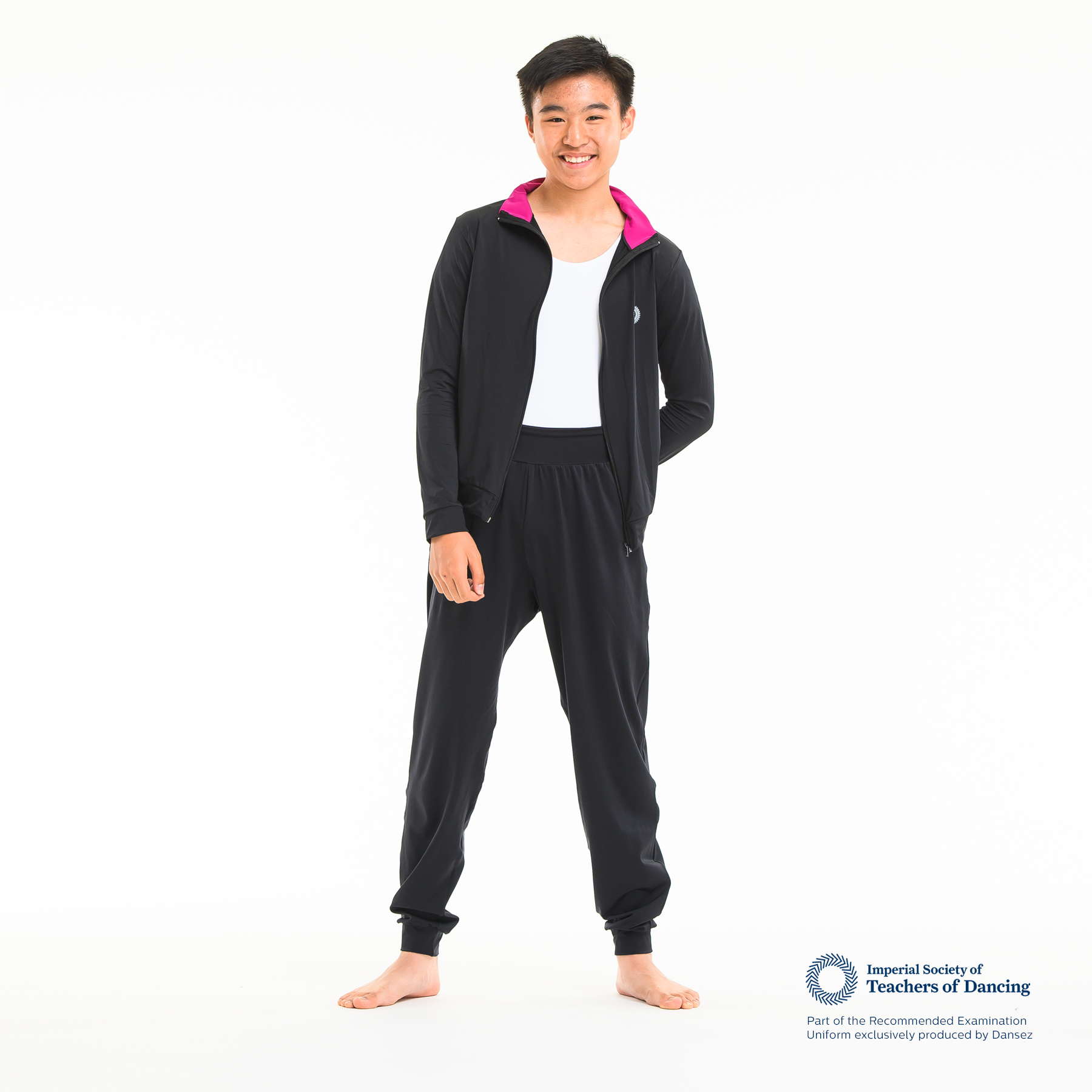 ISTD Unisex Panelled Jacket - Black/Deep Pink (Teenage/Adult)