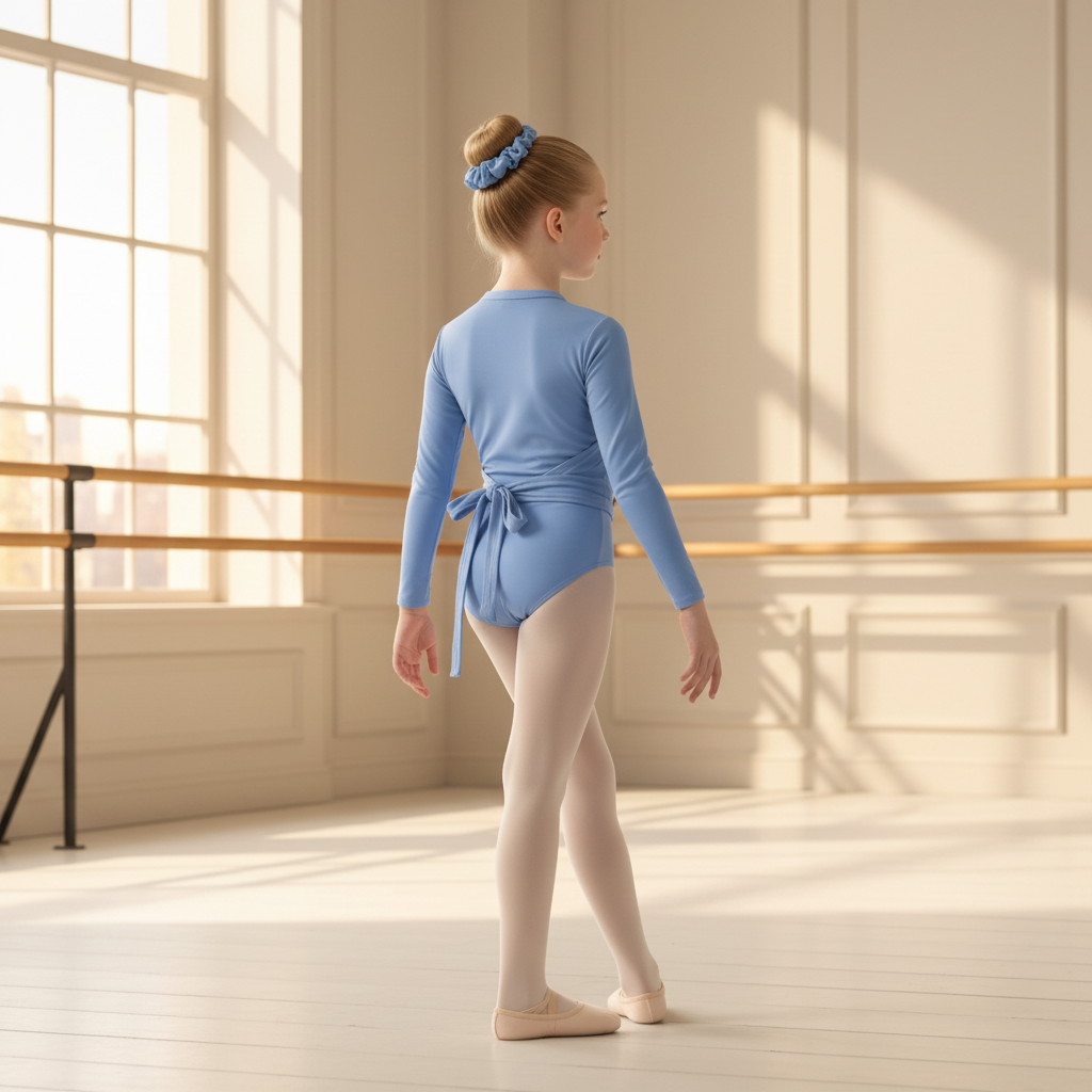 Blonde Ballet Girl Relaxed Pose Editorial Studio - Back