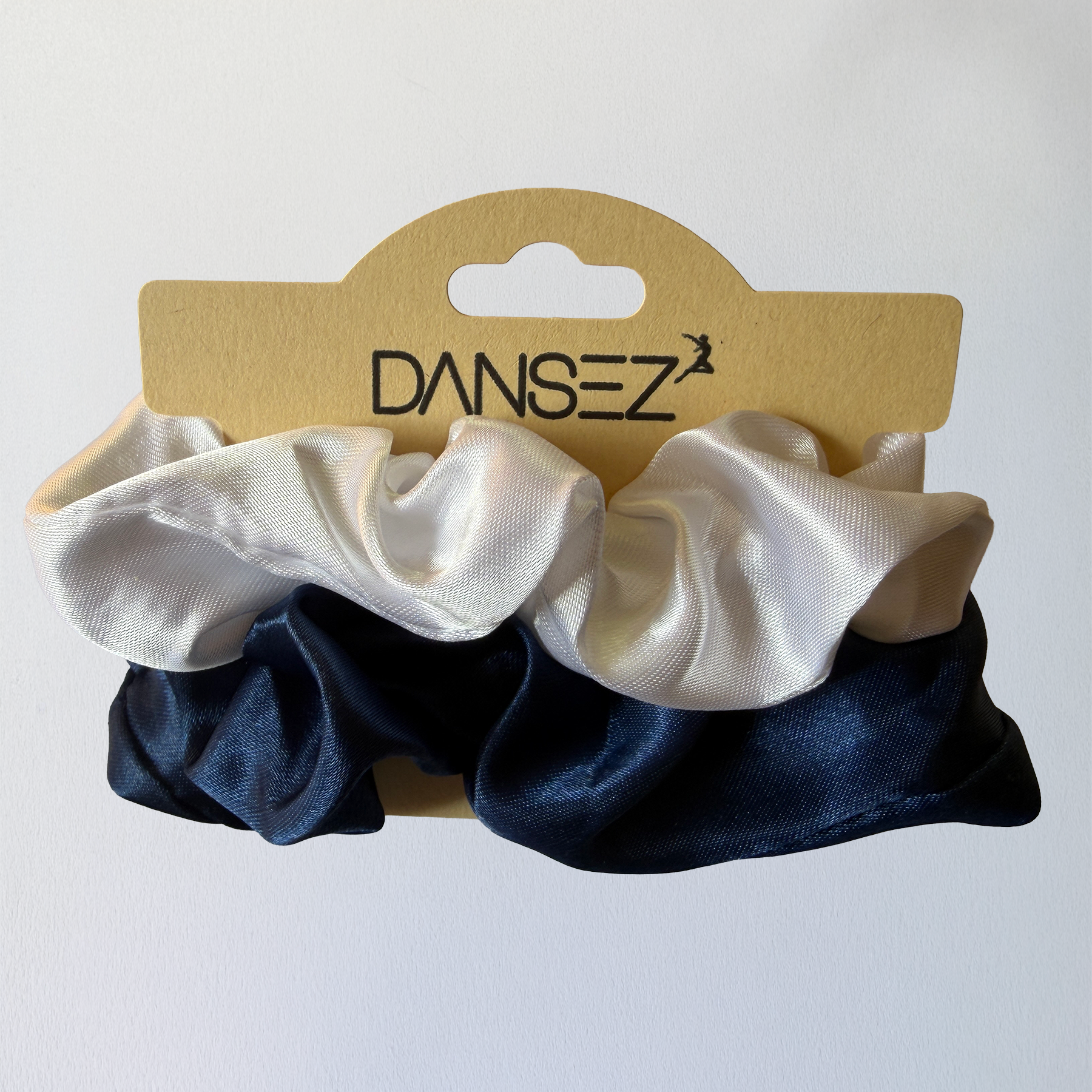 Navy Blue & White Scrunchie Set