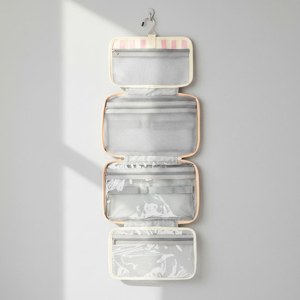 Striped Bag Hanging on Wall