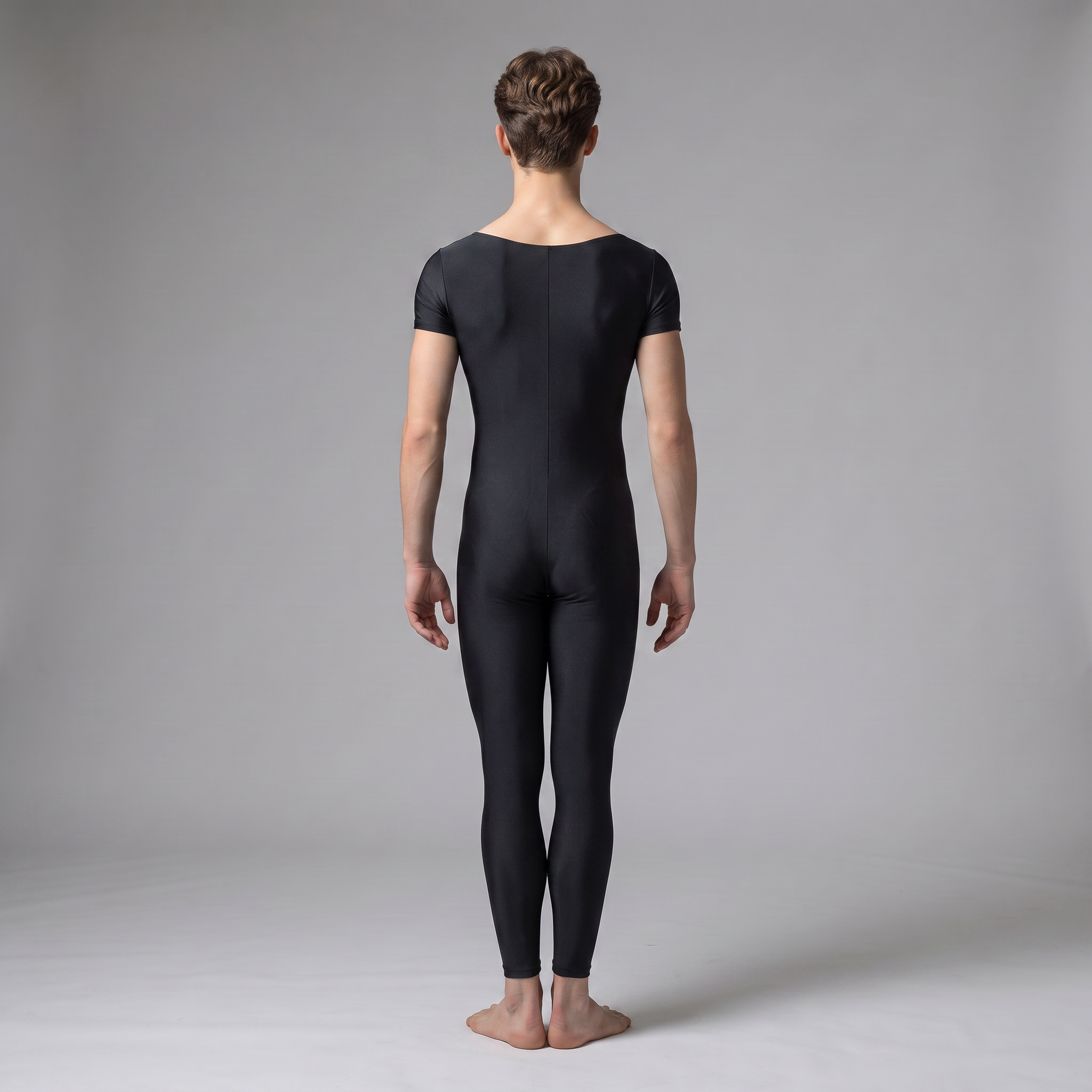 Men's Cap Sleeve Unitard Black