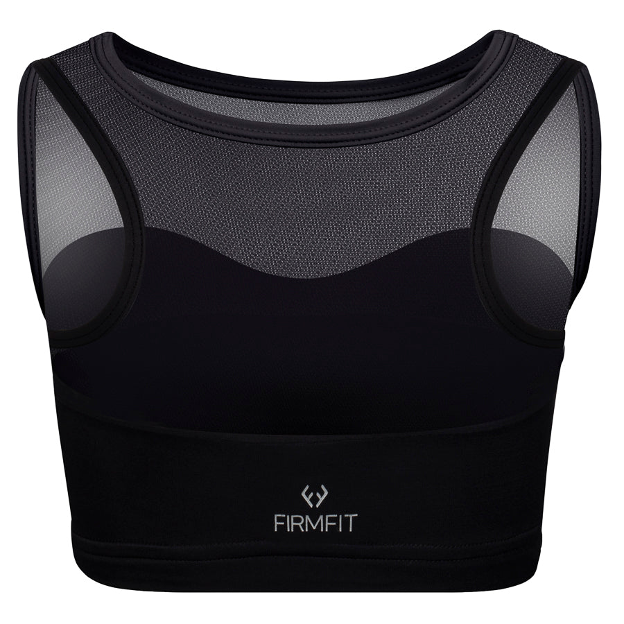 Shaped Front Crop Top Black