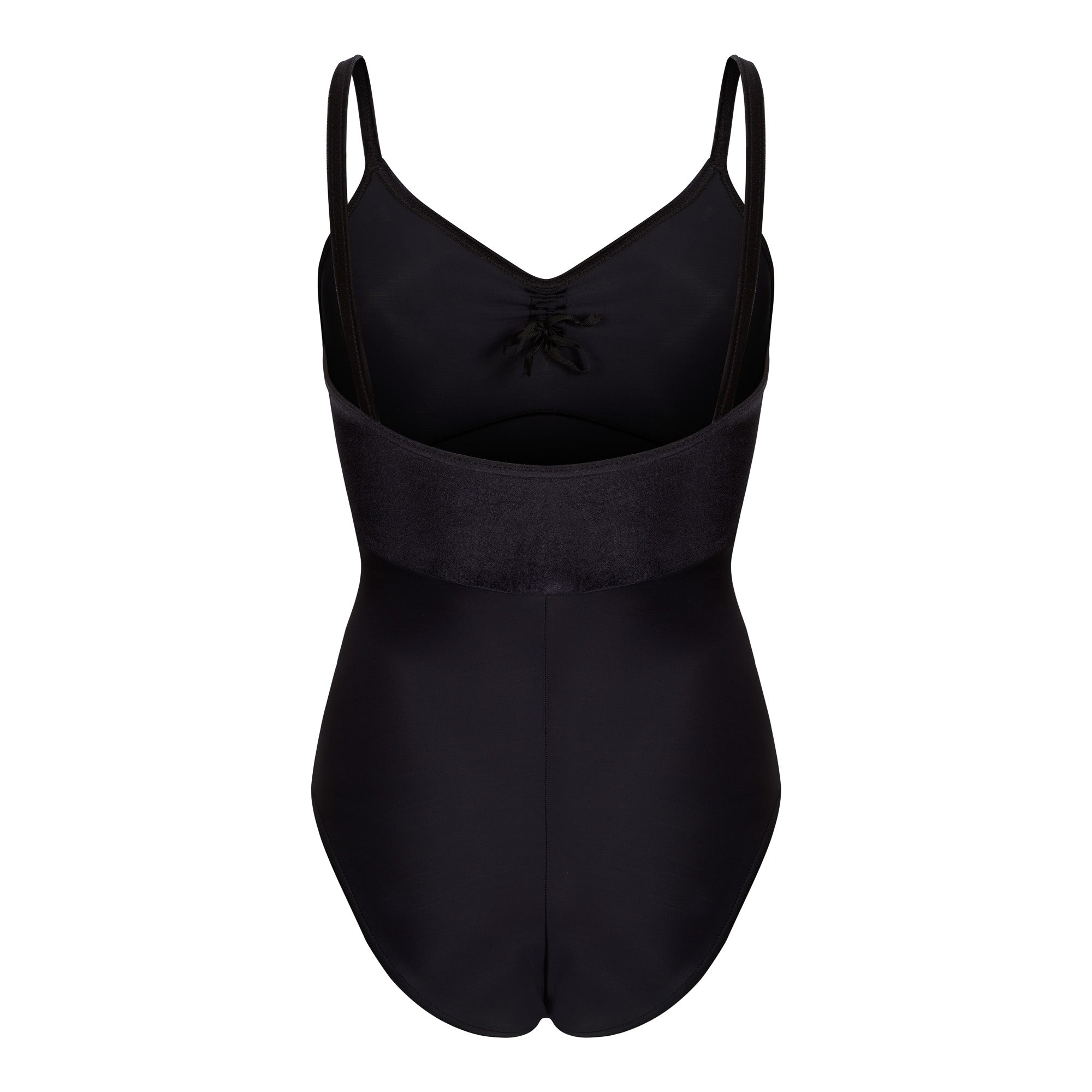 ROZIET Velour Top Camisole Leotard Black