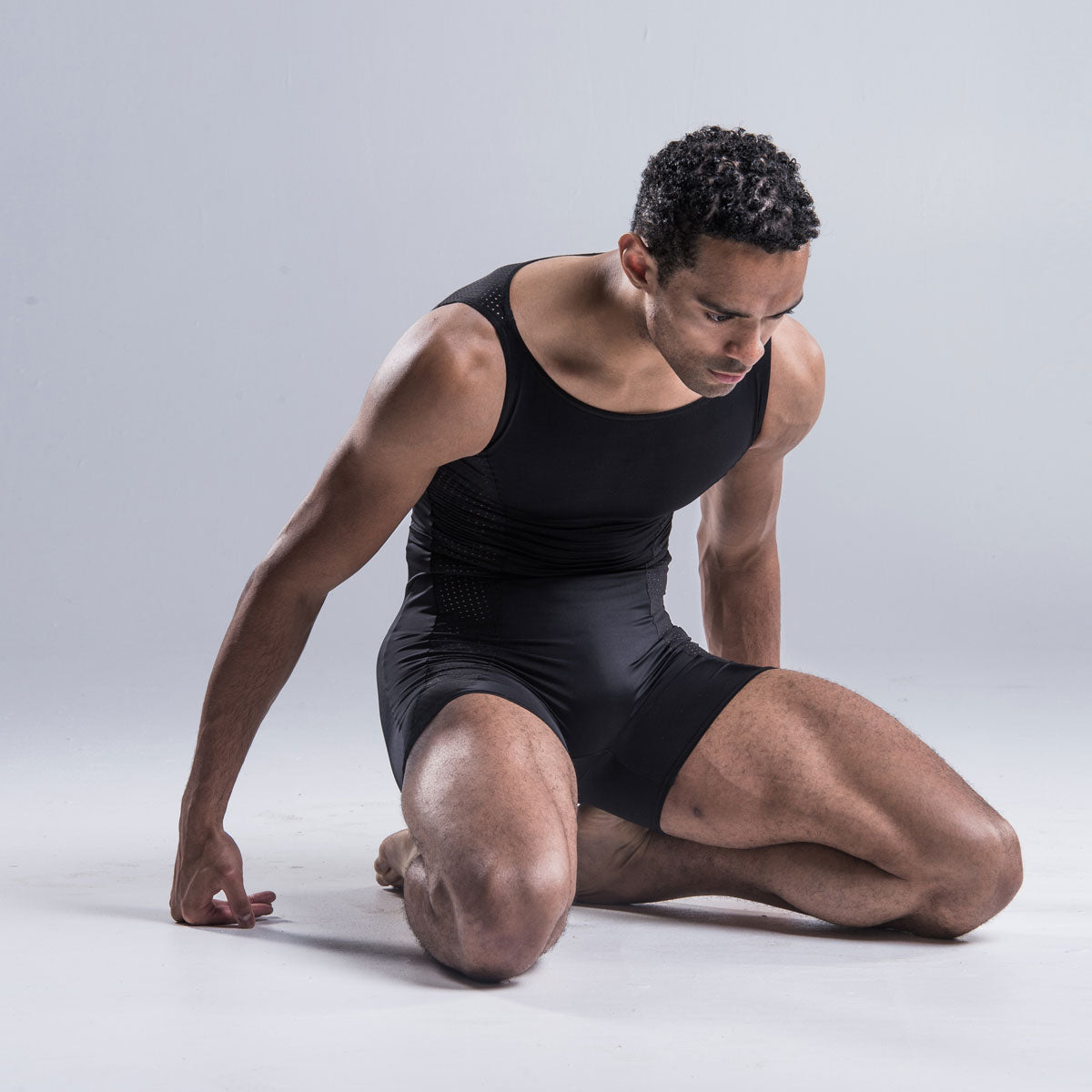 Brandon Lawrence wearing black Biketard using beautiful high elastane fabrics which incorporate ECONYL fiber made out of nylon waste and abandoned fishing nets rescued by Healthy Seas Initiative.