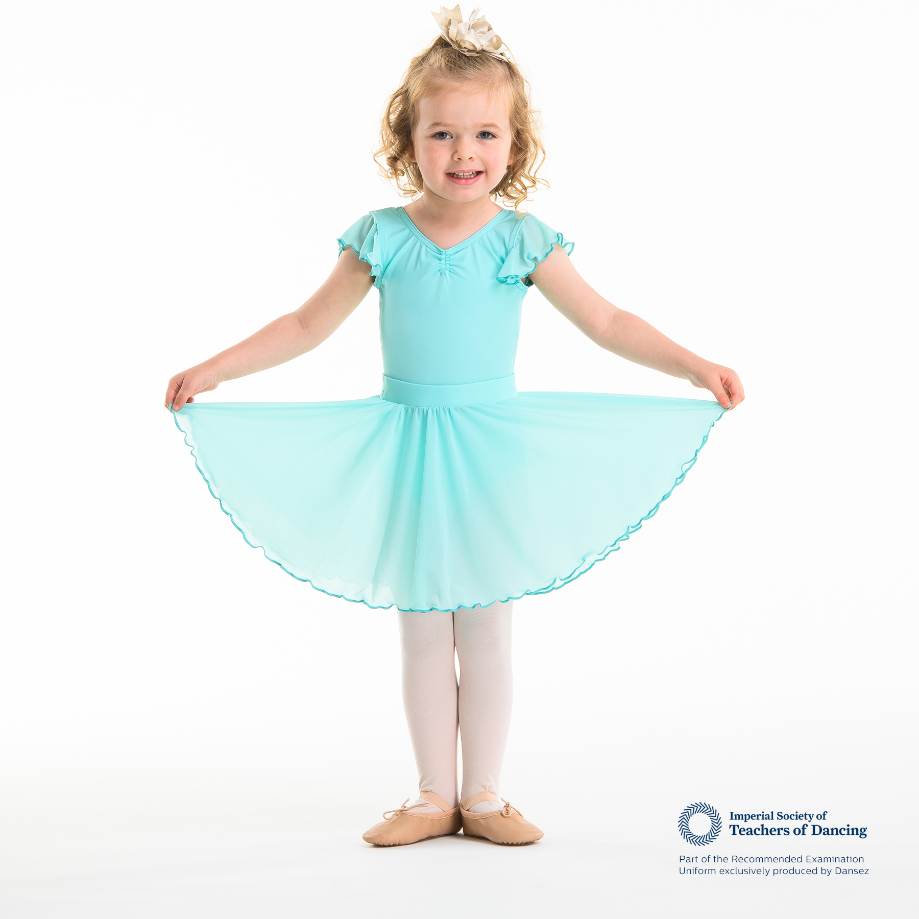 ISTD Semi Sheer Skirt - Light Green (Young Dancer)