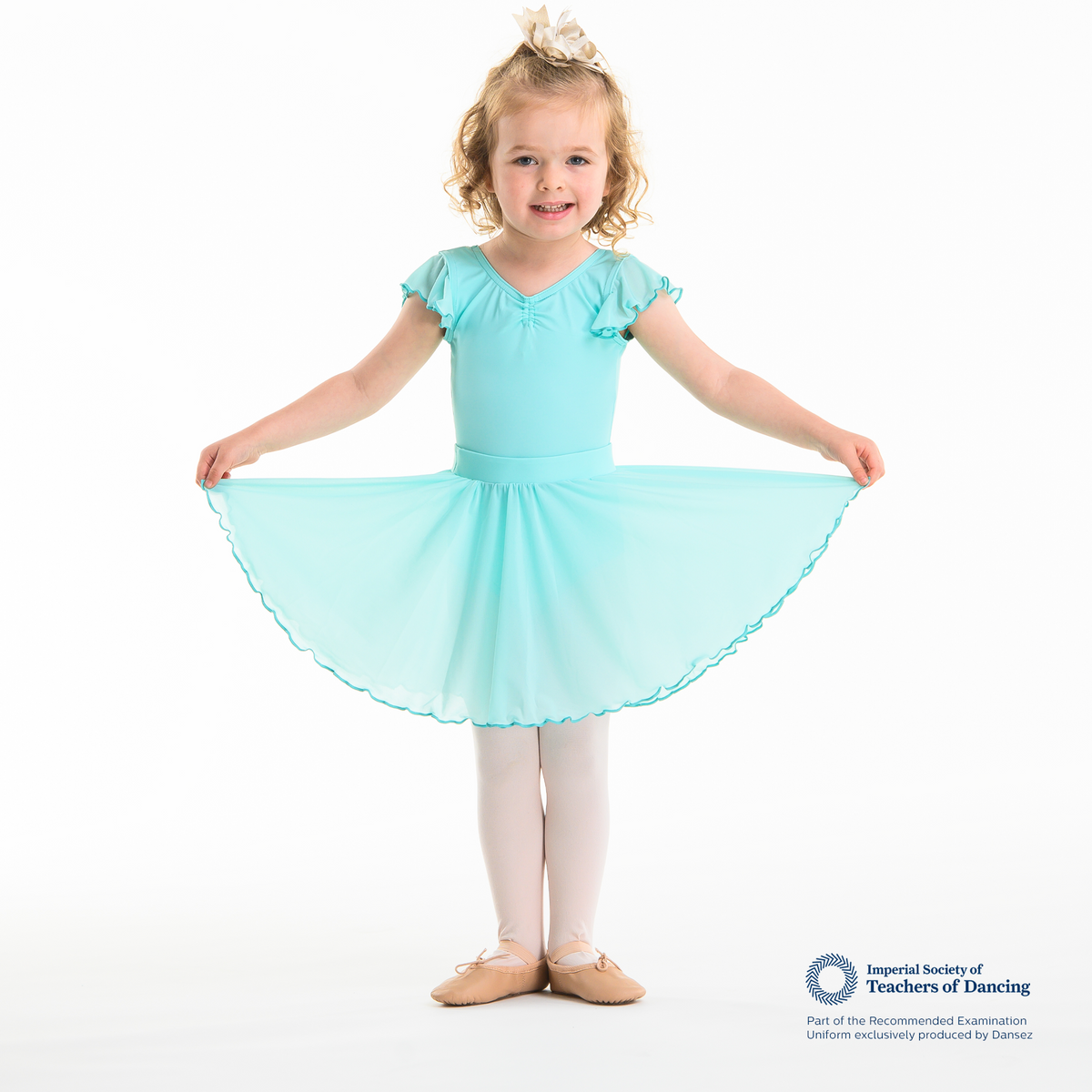 ISTD Semi Sheer Skirt - Light Green (Young Dancer)