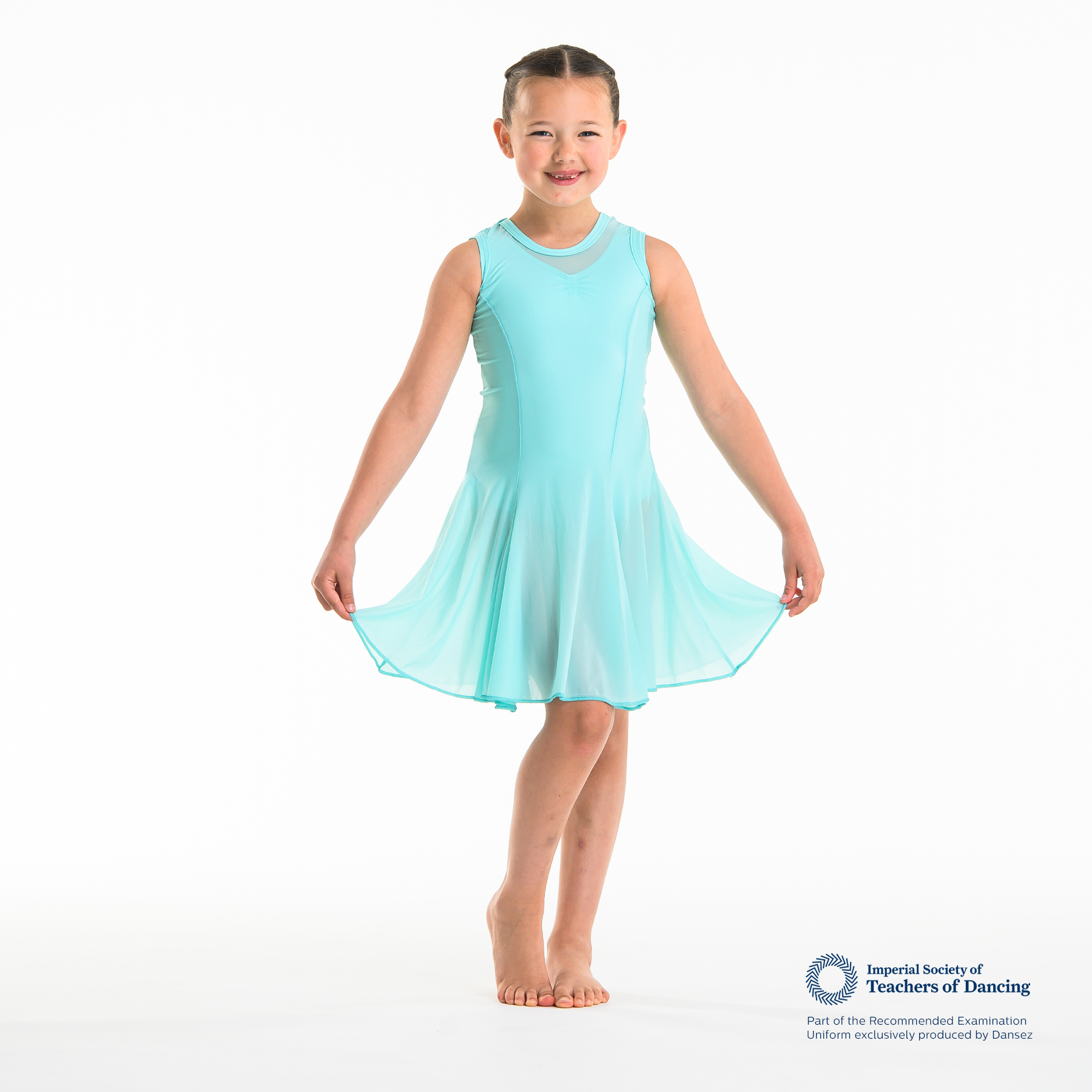 ISTD Mesh Greek Tunic - Light Green (Young Dancer)