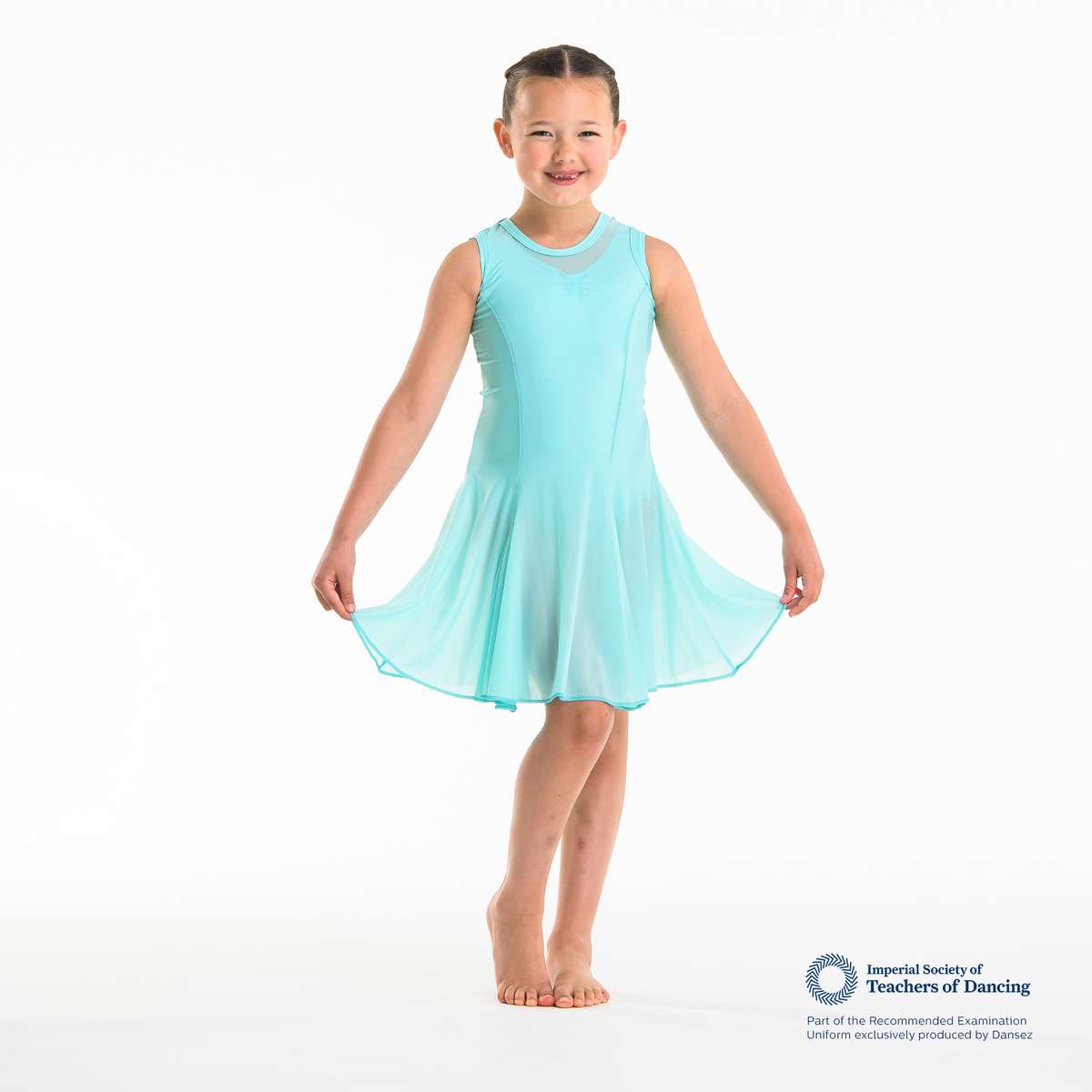 ISTD Mesh Greek Tunic - Light Green (Young Dancer)