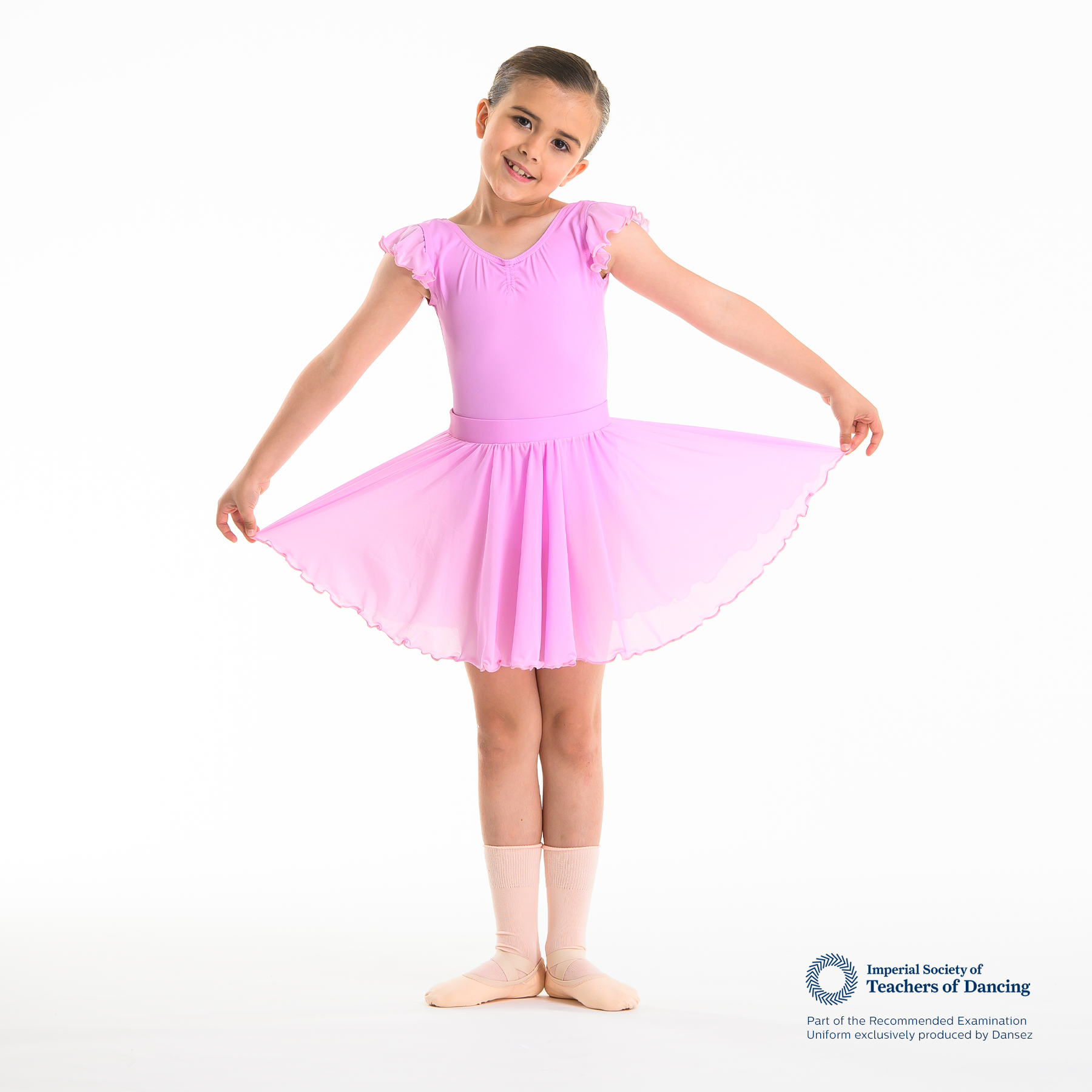 ISTD Semi Sheer Skirt - Light Pink (Young Dancer)