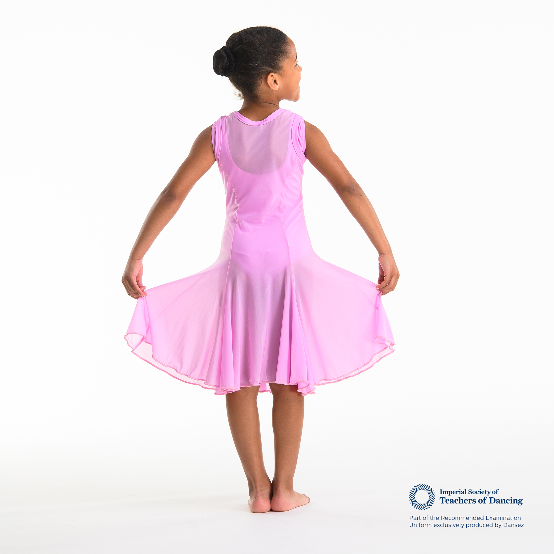 ISTD Mesh Greek Tunic - Light Pink (Young Dancer)