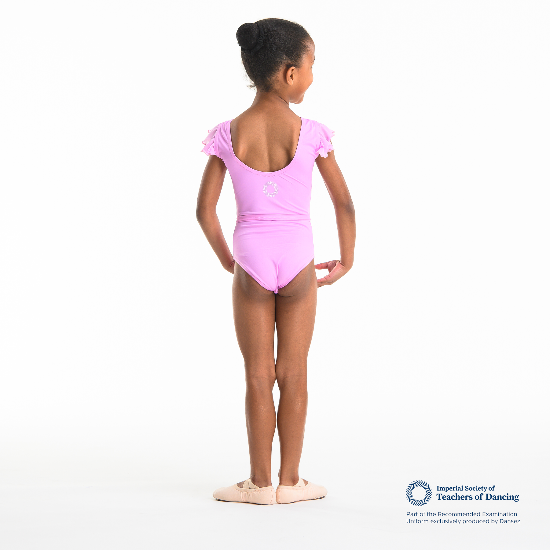 ISTD Mesh Sleeve Leotard - Light Pink (Young Dancer)