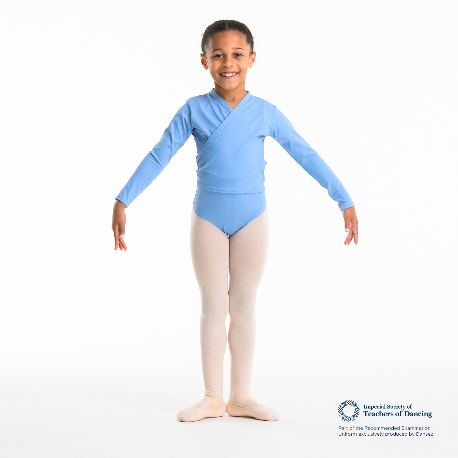 ISTD Side Tie Cardigan - Light Blue (Young Dancer)