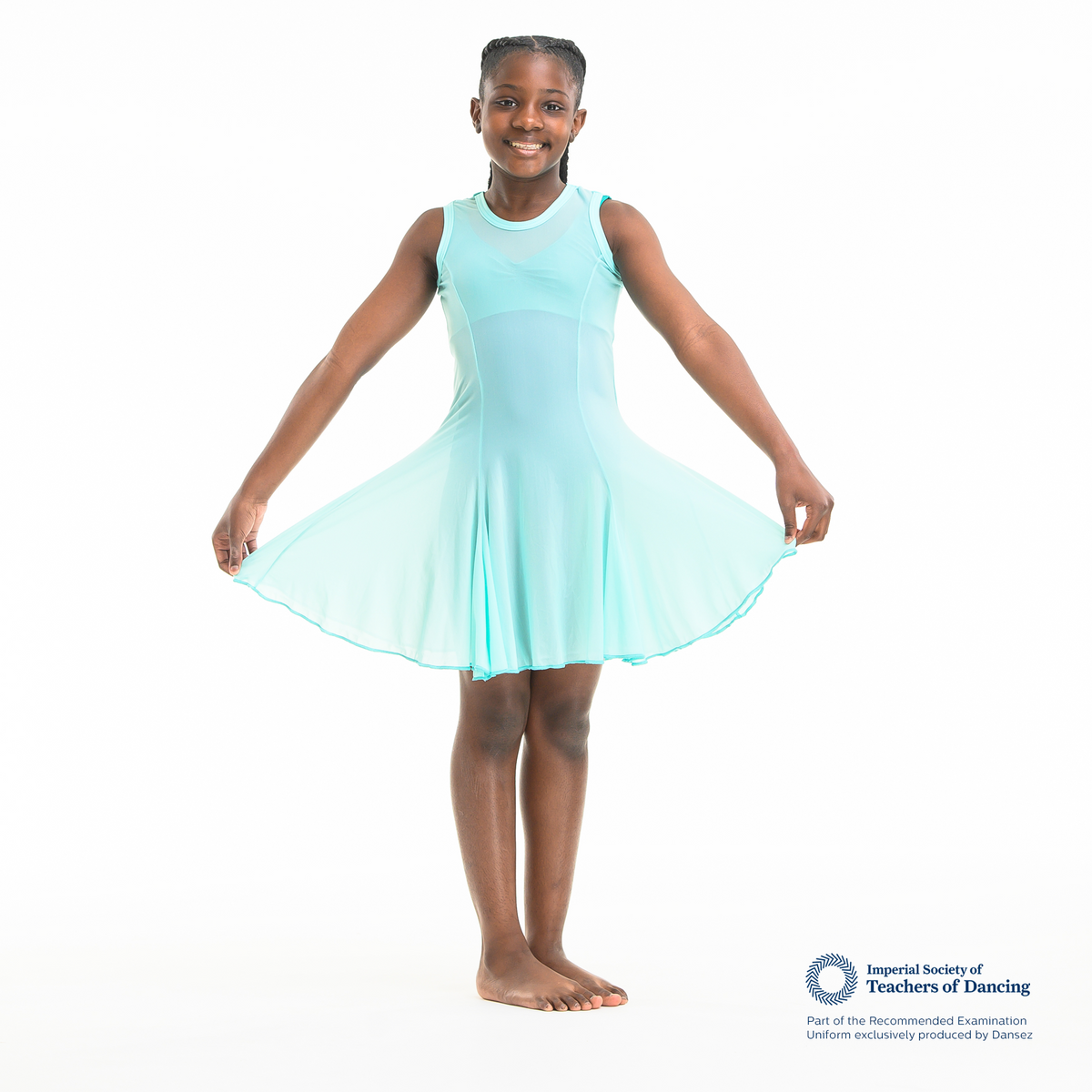 ISTD Mesh Greek Tunic - Light Green (Junior Dancer)