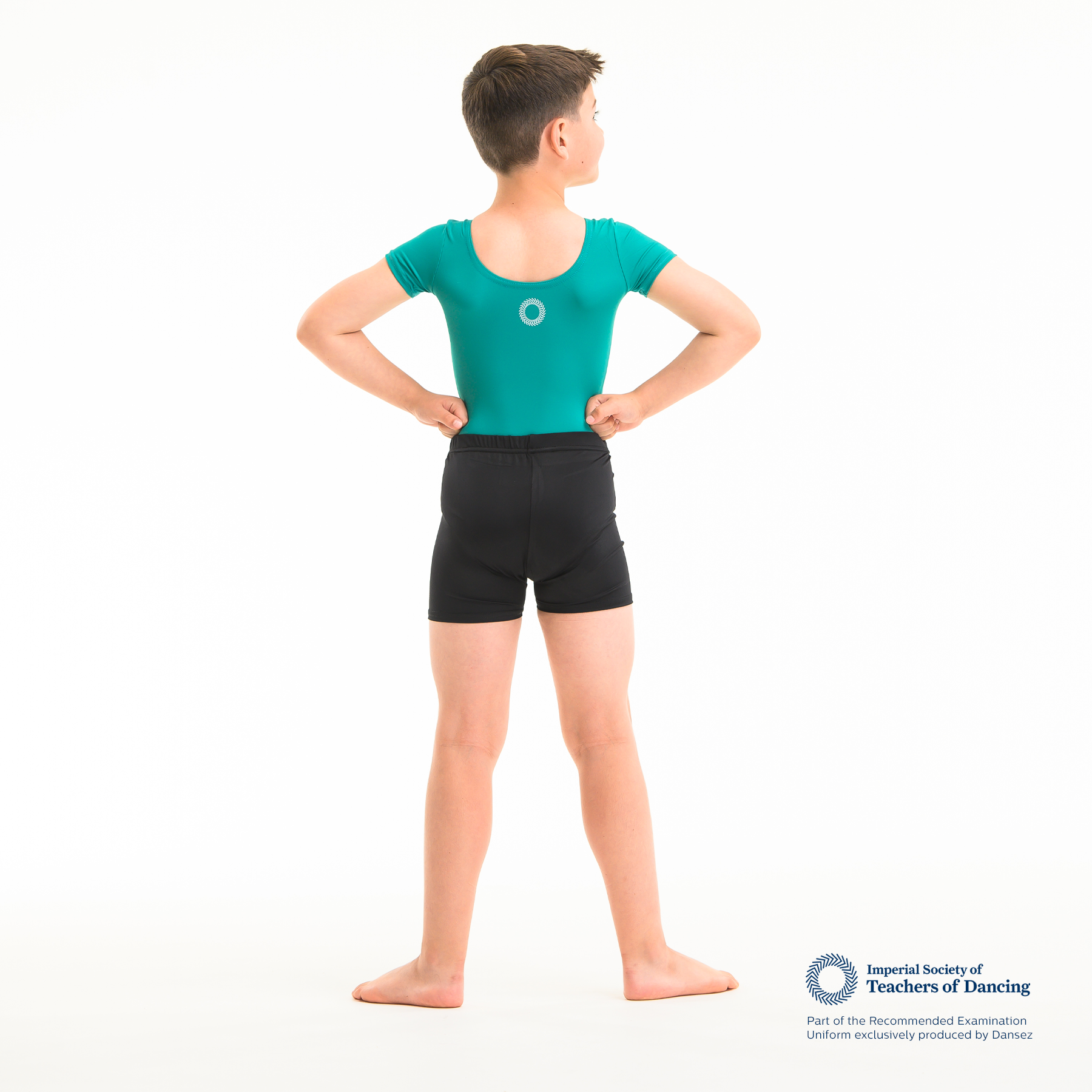 ISTD Full Bottom Leotard - Mid Green (Boys Junior Dancer)