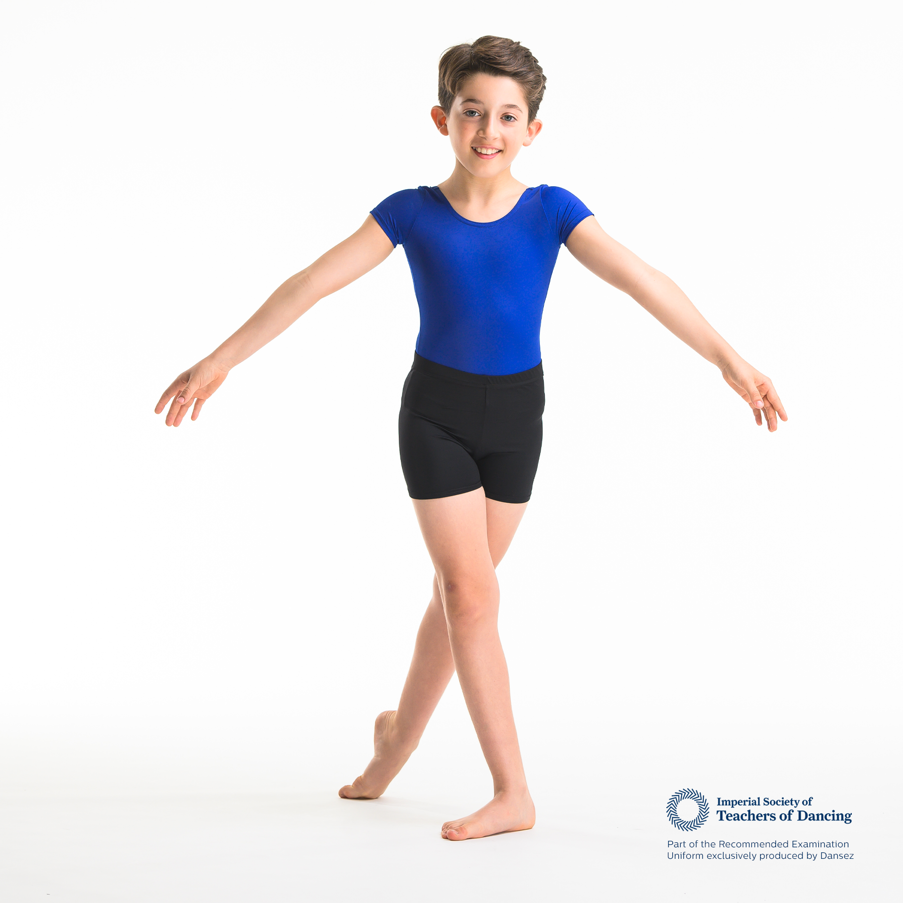 ISTD Full Bottom Leotard - White (Boys Fit Young Dancer)