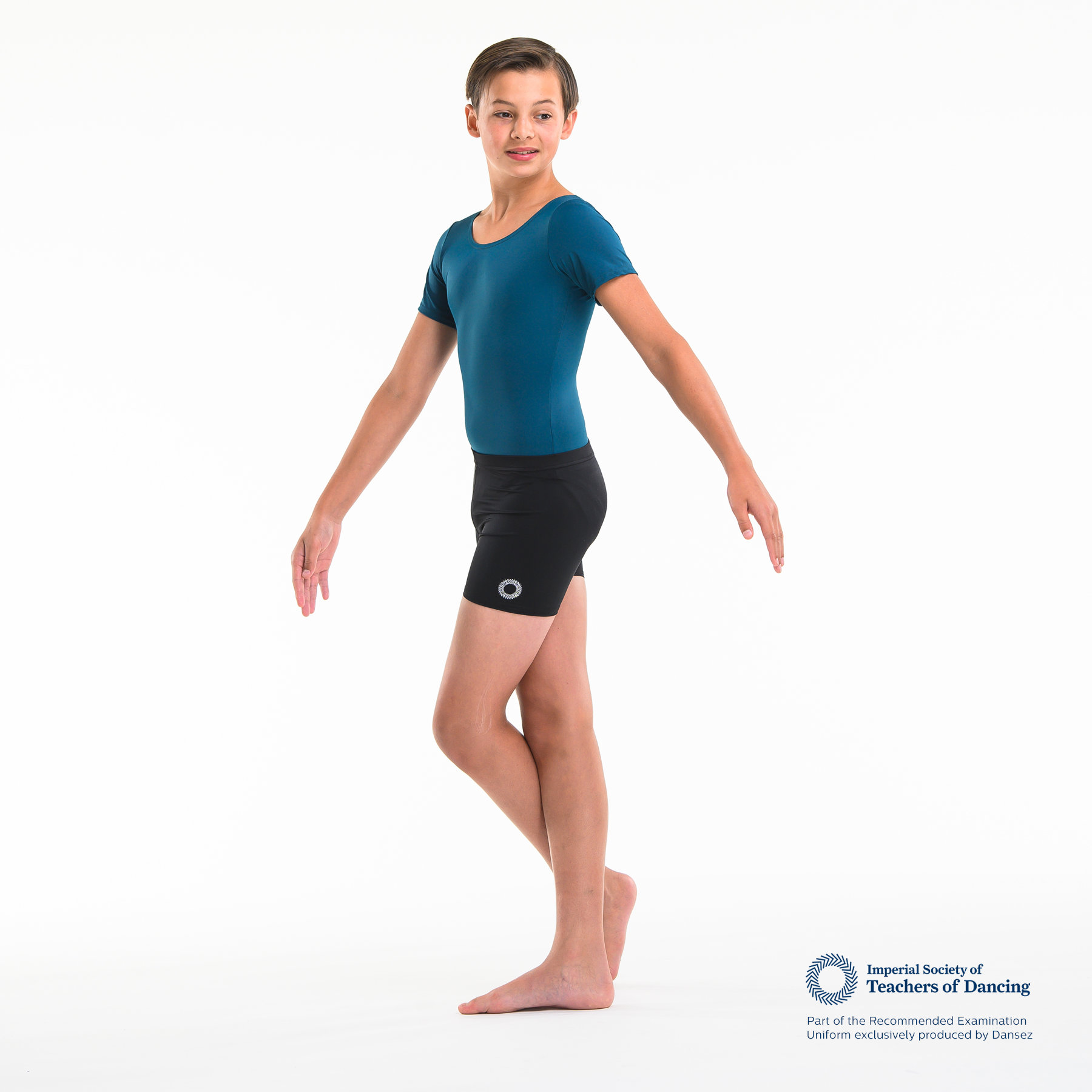 ISTD Full Bottom Leotard - White (Boys Teenage/Adult Dancer)