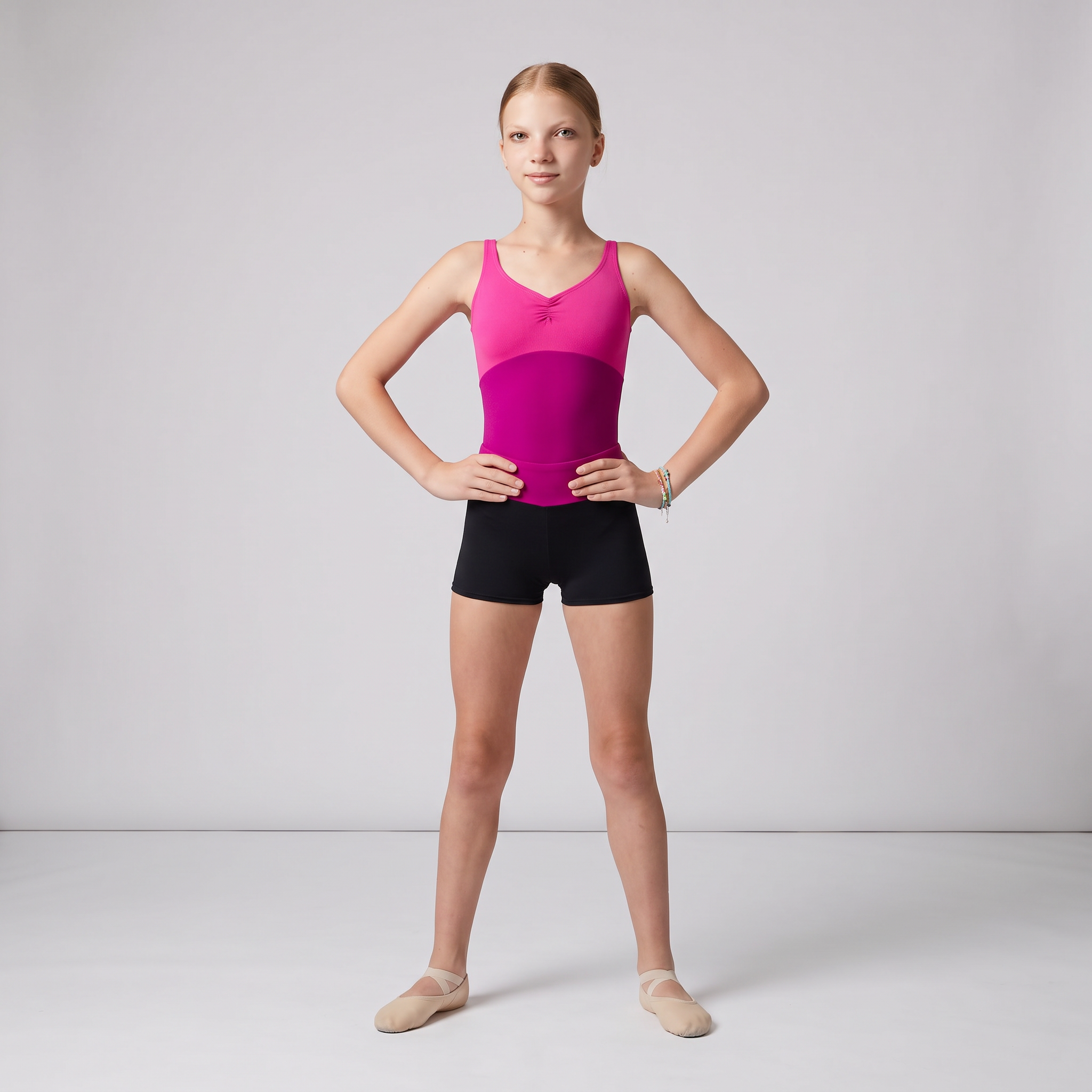 Contrast Waist Uniform Shorts for VSD Acro/ Modern/ Tap/ Contemporary Ages 3-6 and 7-12+