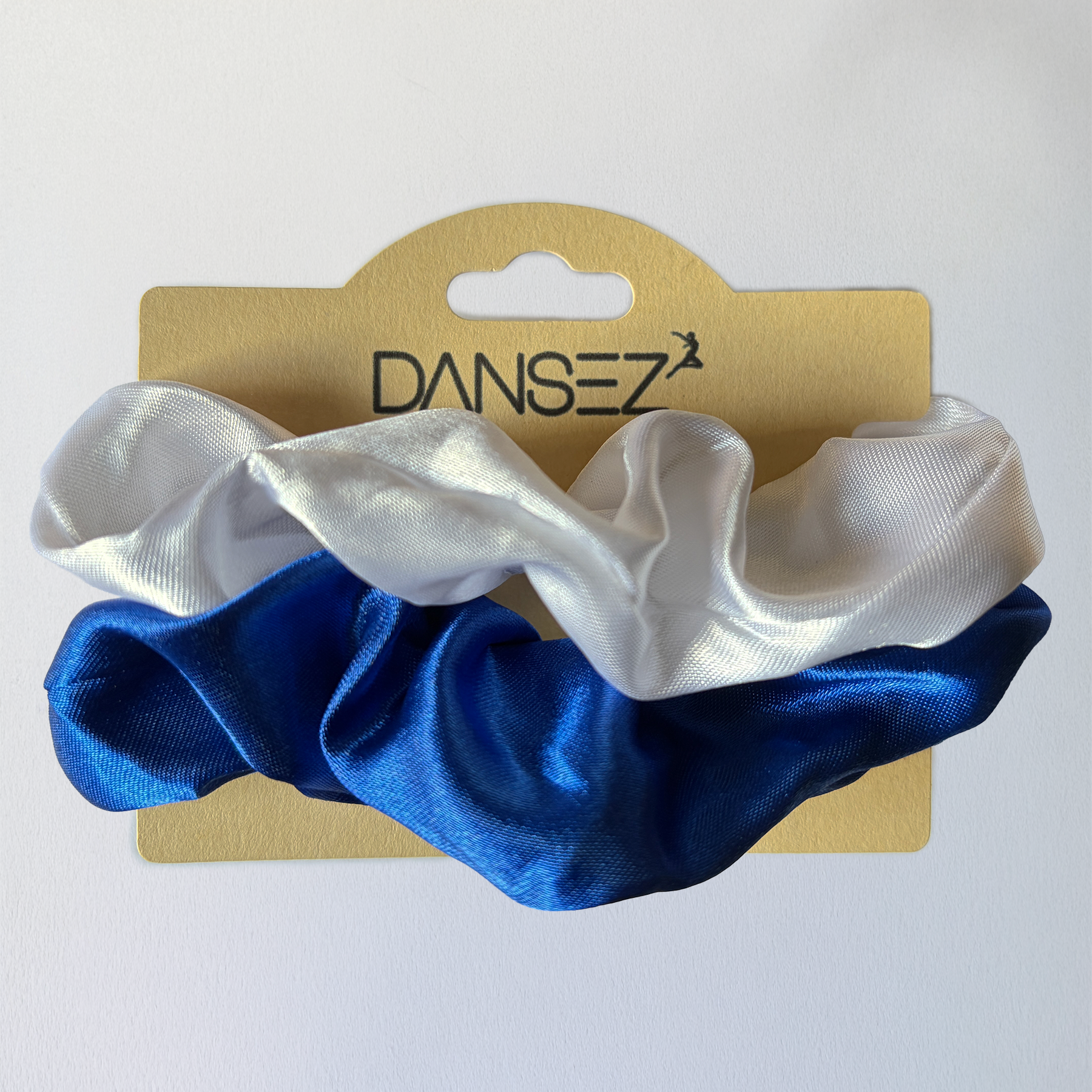 Royal Blue & White Scrunchie Set