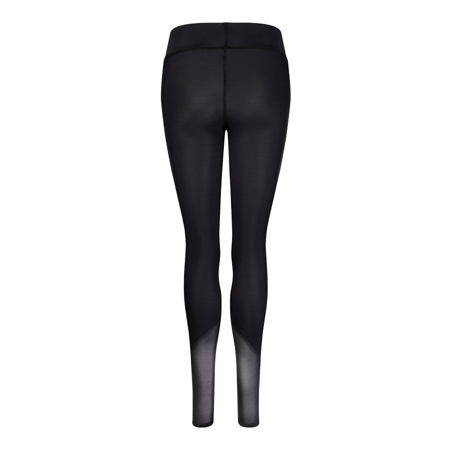 Angled Mesh Leggings Black