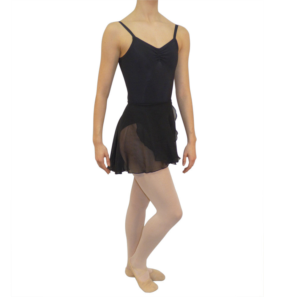 MV - Ballet Wrap Skirt Black Chiffon  (Senior Ballet)