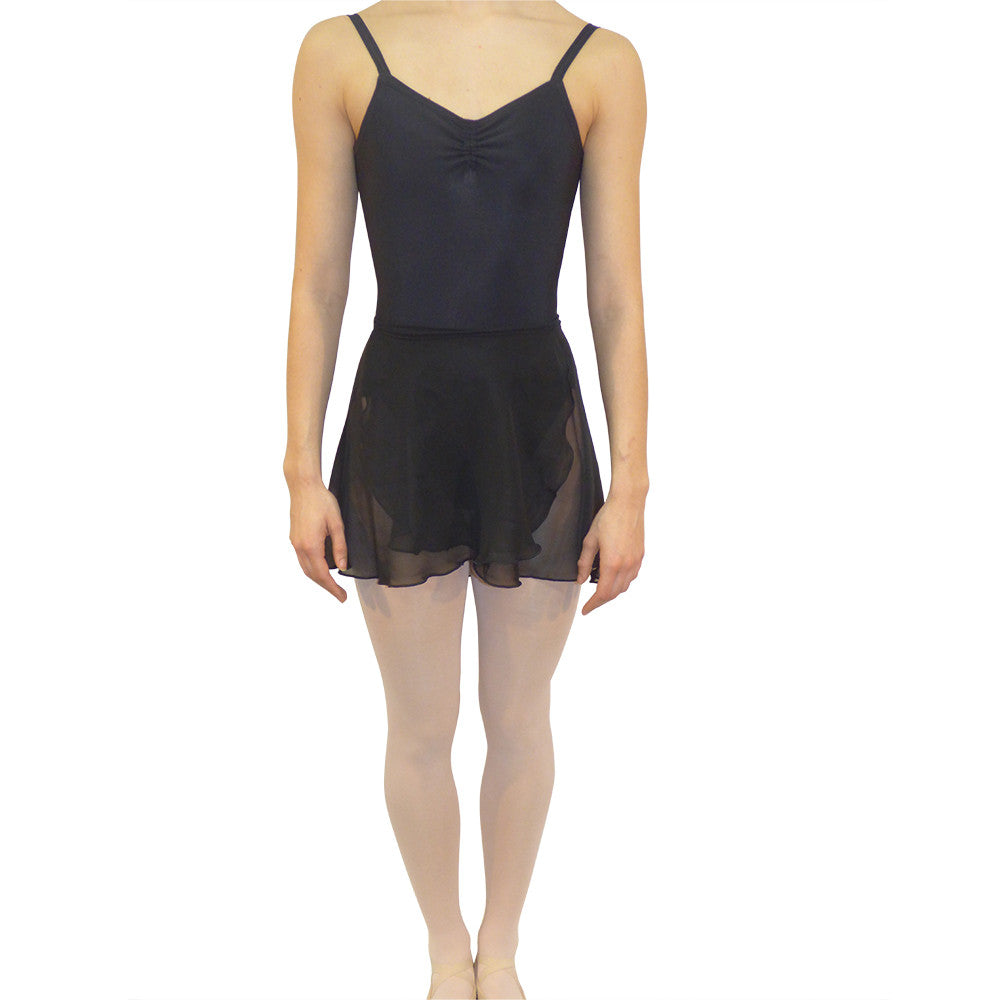 MV - Ballet Wrap Skirt Black Chiffon  (Senior Ballet)